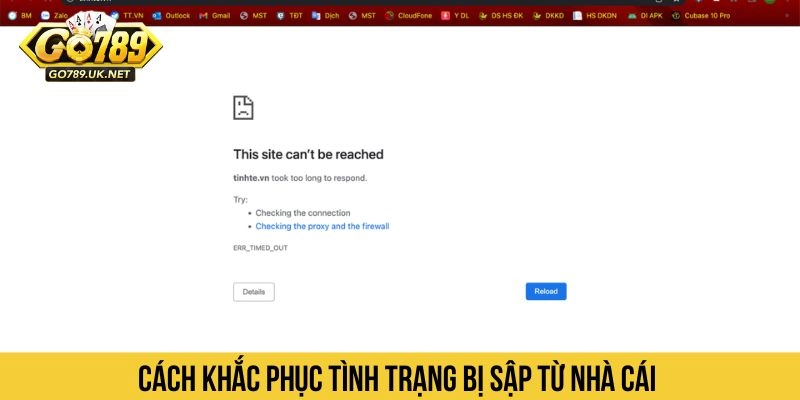 Cách khắc phục tình trạng bị sập từ nhà cái 